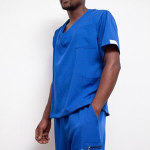 Mens Classic Scrub Top- Royal Blue