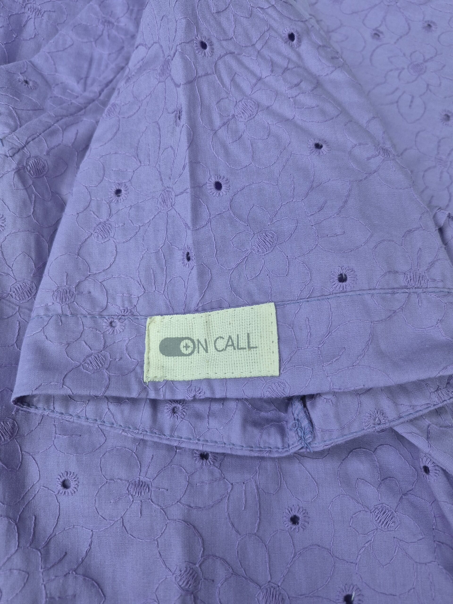 100% Cotton Anglaise Scrub Top | Breathable Summer Top with Multiple Pockets - Image 2