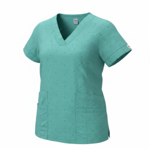 Cotton Anglaise scrub top